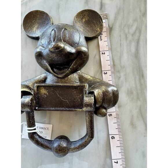 VTG Mickey Mouse Disney Door Knocker Bronze Brass Metal Heavy Duty‎ Name Plate - Picture 3 of 4